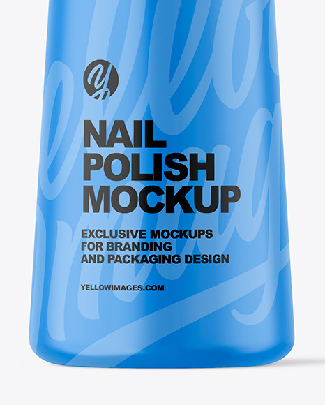 Matte Nail Polish Bottle Mockup PSD #1