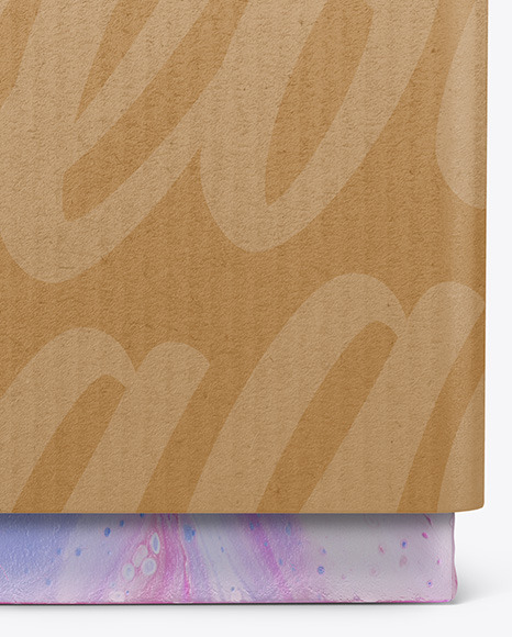 Handmade Soap Bar with Kraft Label Mockup PSD #6