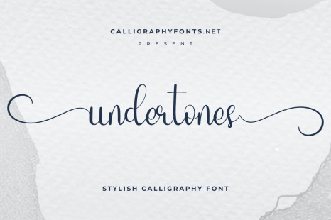 Undertones Calligraphy Font