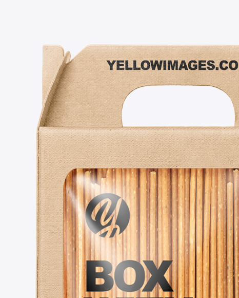 Download Kraft Box With Spaghetti Pasta Mockup In Box Mockups On Yellow Images Object Mockups