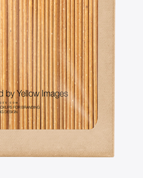 Kraft Box with Spaghetti Pasta Mockup PSD #1