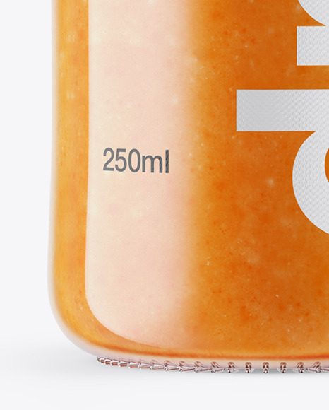 Orange Smoothie Bottle Mockup PSD #1
