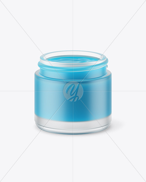 Download Opened Frosted Glass Jar With Colored Gel Mockup In Jar Mockups On Yellow Images Object Mockups