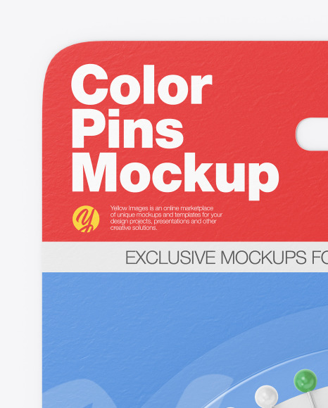 Paper Package w  Color Pins Mockup PSD #2