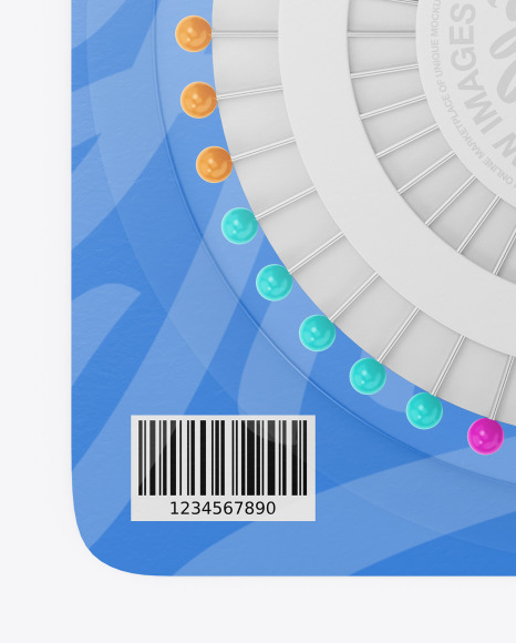 Paper Package w  Color Pins Mockup PSD #1