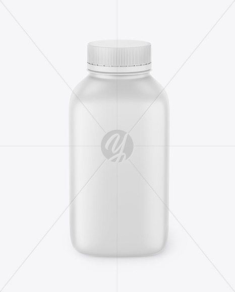 Download Matte Square Plastic Bottle Mockup In Bottle Mockups On Yellow Images Object Mockups