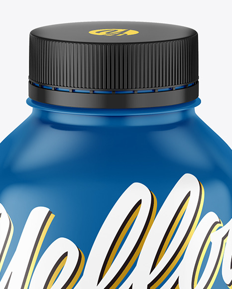 Glossy Square Plastic Bottle Mockup PSD #6