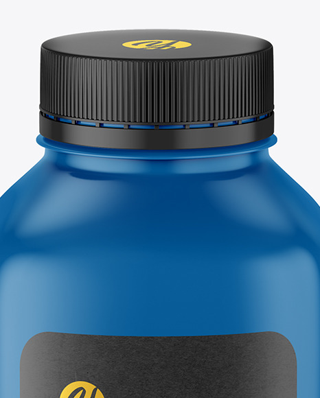 Glossy Square Plastic Bottle Mockup PSD #5