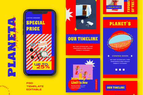 Planeta - Retro Instagram Template