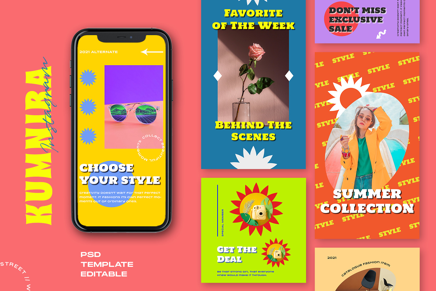 Kumnira - Retro Instagram Template