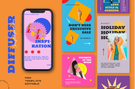 Diffuser - Retro Instagram Template
