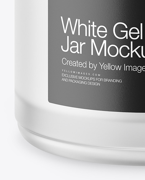 Download Opened Frosted Glass Jar With White Gel Mockup In Jar Mockups On Yellow Images Object Mockups