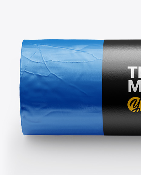 Download 120l Glossy Trash Bags Mockup In Bag Sack Mockups On Yellow Images Object Mockups