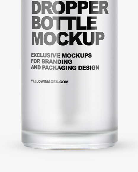 Frosted Glass Dropper Bottle Mockup PSD #2