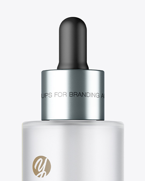 Frosted Glass Dropper Bottle Mockup PSD #1