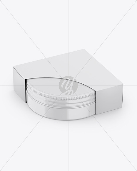 Download Glossy Jar W Paper Box Mockup In Jar Mockups On Yellow Images Object Mockups