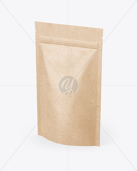 Download Kraft Stand Up Pouch Mockup In Pouch Mockups On Yellow Images Object Mockups