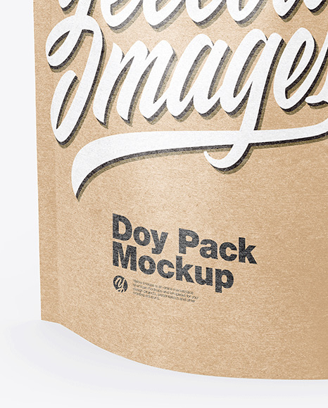 Kraft Stand Up Pouch Mockup PSD #1