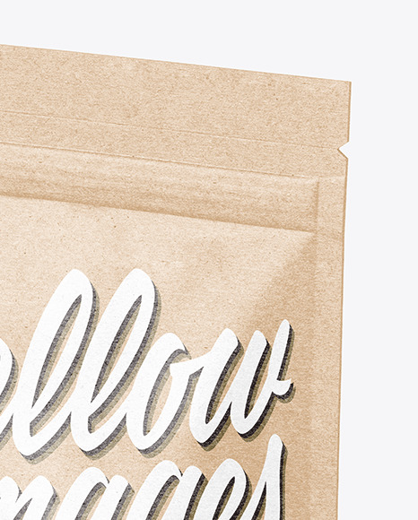 Kraft Stand Up Pouch Mockup PSD #6