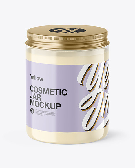 Clear Cosmetic Jar Mockup