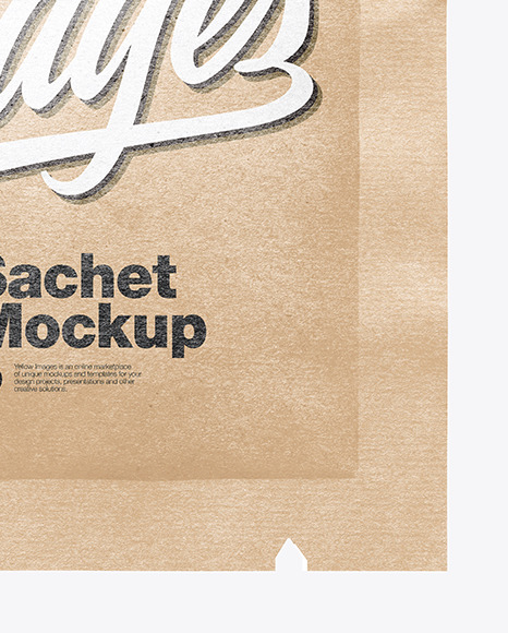 Kraft Square Sachet Mockup PSD #2