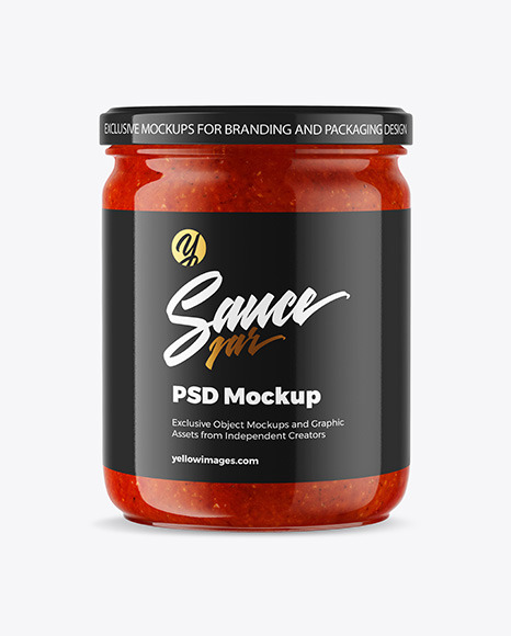 Tomato Sauce Jar Mockup PSD #2