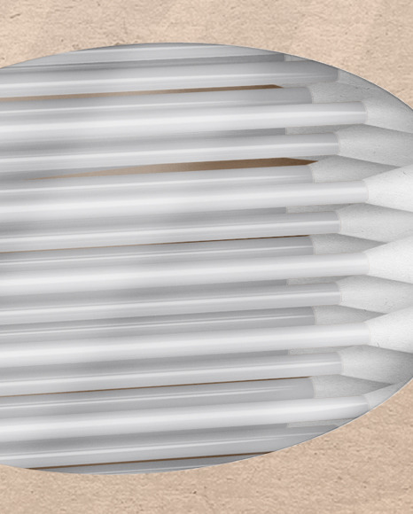 Kraft Box With Cotton Buds Mockup PSD #1