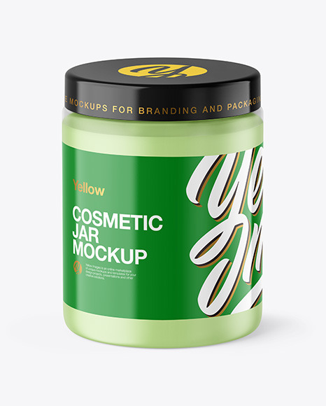 Frosted Cosmetic Jar Mockup