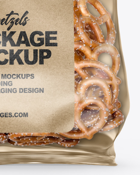 Bag With Mini Pretzels Mockup PSD #6