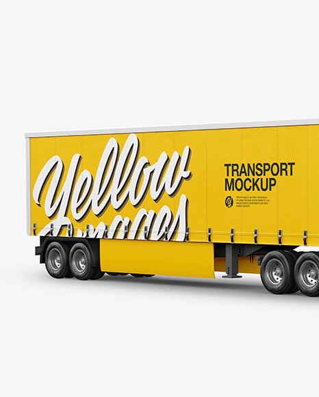 Truck Mockup   Half Side View PSD #2