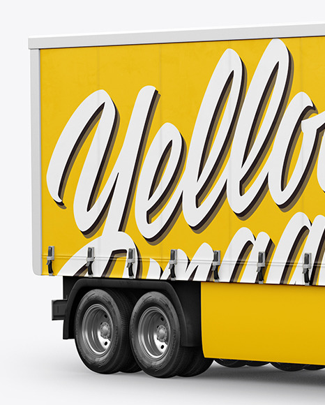 Truck Mockup   Half Side View PSD #1