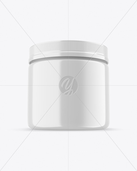 Glossy Plastic Jar Mockup PSD #1