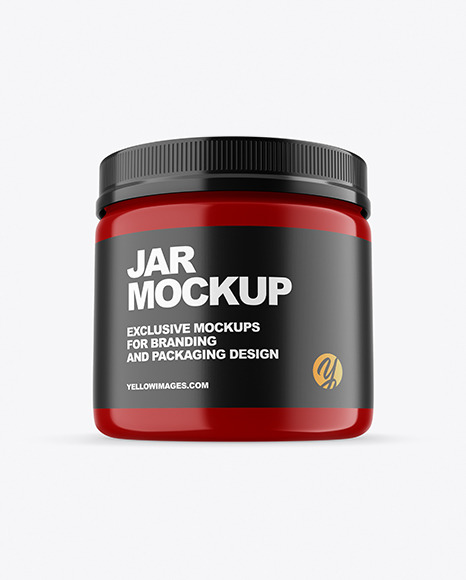 Glossy Plastic Jar Mockup PSD #2