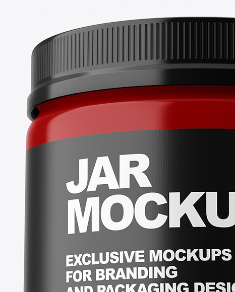 Glossy Plastic Jar Mockup PSD #4