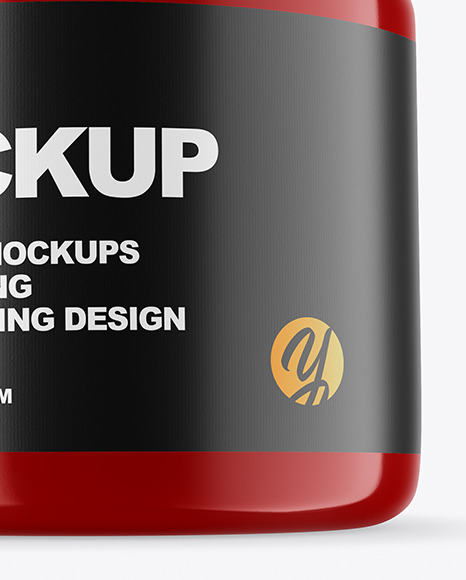 Glossy Plastic Jar Mockup PSD #5