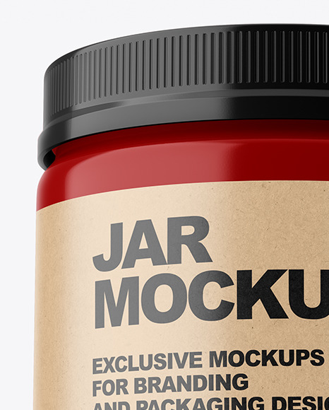 Glossy Plastic Jar Mockup PSD #6