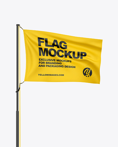 Flag Mockup PSD #2