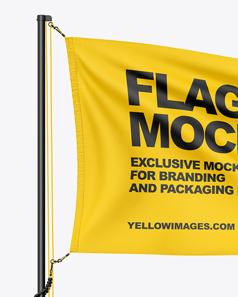 Flag Mockup PSD #1