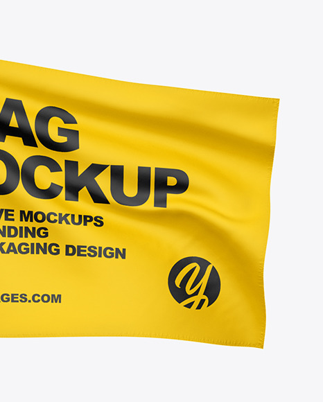 Flag Mockup PSD #6