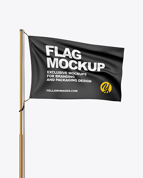 Flag Mockup PSD #2