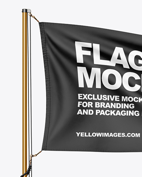 Flag Mockup PSD #1