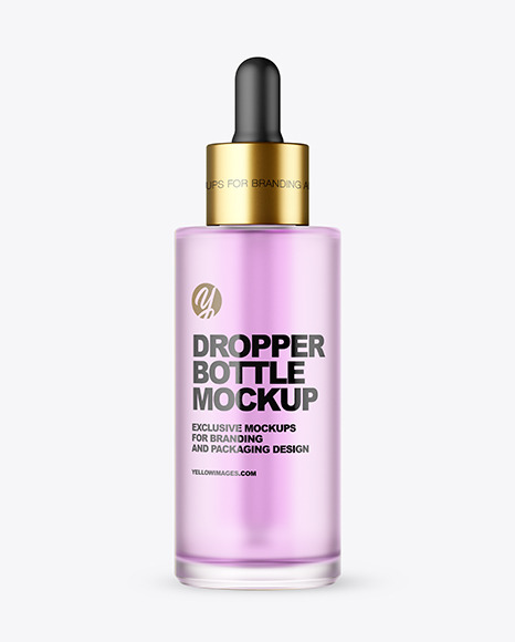 Frosted Glass Dropper Bottle Mockup