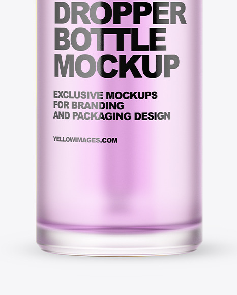 Frosted Glass Dropper Bottle Mockup
