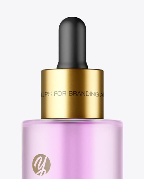 Frosted Glass Dropper Bottle Mockup