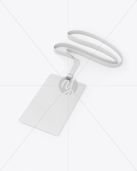 Lanyard w  Plastic ID Card Mockup PSD #3