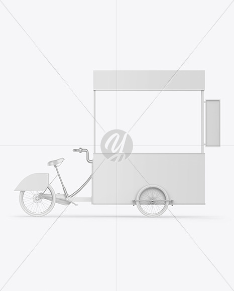 Download Street Food Bike Mockup In Vehicle Mockups On Yellow Images Object Mockups