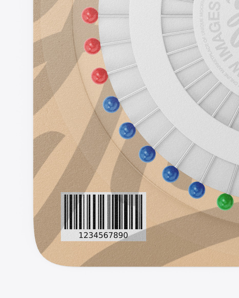Kraft Package w  Color Pins Mockup PSD #1