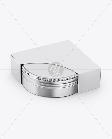 Download Matte Metallic Jar W Paper Box Mockup In Jar Mockups On Yellow Images Object Mockups