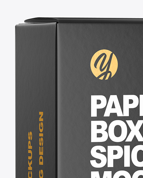 Paper Box with Spice Mockup PSD #6