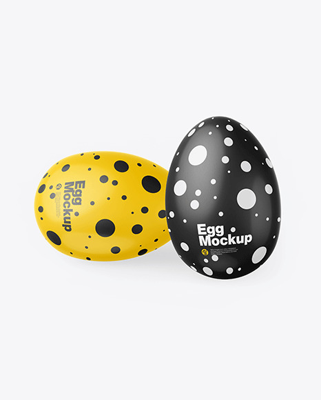 Two Glossy Eggs Mockup